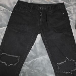 MNML Black Ripped Skinny Jeans